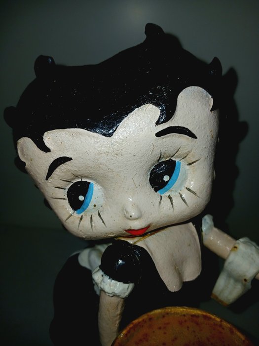 Skulptur, Prachtig sculptuur Betty Boop - 31 cm - støbejern