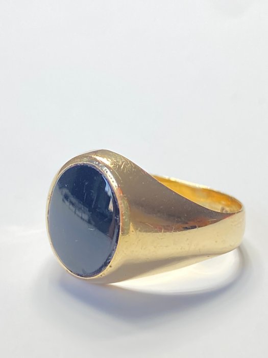 Ingen mindstepris - Ring - 14 karat Gulguld Onyx