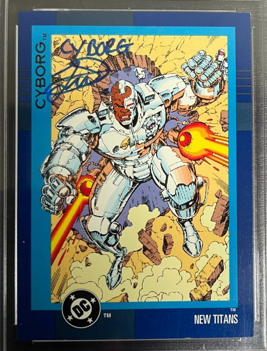 Skybox - 1 Graded card - DC Cosmic Teams 1993 - #61 - Signed by Joivan Wade as Cyborg in the tv-series Doom Patrol - Cyborg - Beckett