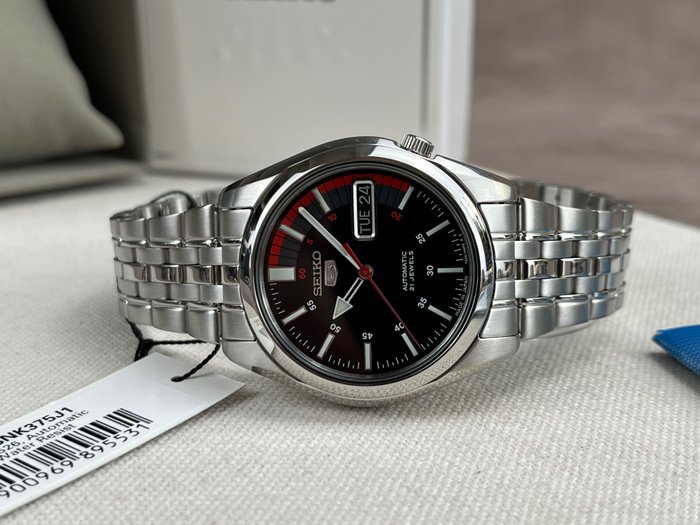 Seiko - 5 - Automatic Day Date - Ingen mindstepris - SNK375K1 - Mænd - 2011-nu