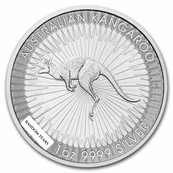 Australien. 25 x 1 oz $1 AUD Silver Kangaroo Coin BU (Random Years) In Tube