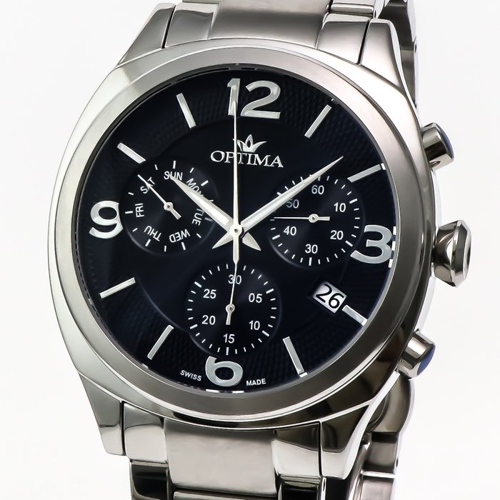 Optima - Swiss Chronograph - OSC449-SS-3 - Ingen mindstepris - Mænd - 2011-nu