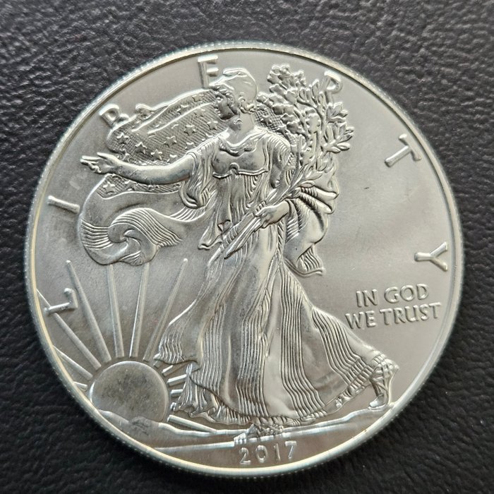 Förenta staterna. 1 Dollar 2017 American eagle, 1 Oz (.999)  (Ingen mindstepris)