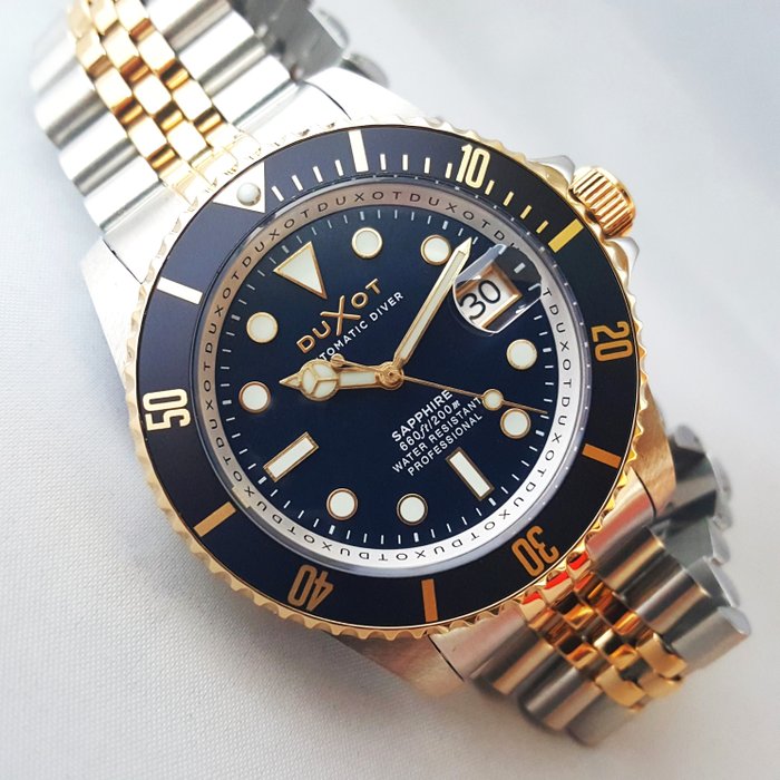 Duxot - Automatic - 24 Jewels - Gold - Diver - Ingen mindstepris - Mænd - Ny