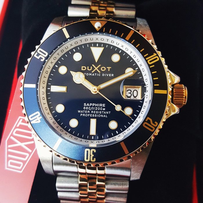 Duxot - Automatic - 24 Jewels - Gold - Diver - Ingen mindstepris - Mænd - Ny