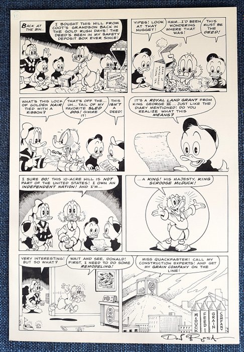 Don rosa - 1 Original page - Uncle Scrooge - His Majesty McDuck - 1989