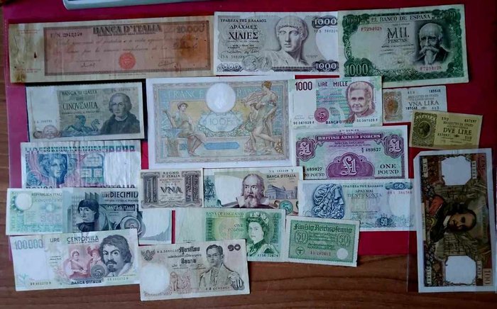 Verden. - 20 banknotes - various dates  (Ingen mindstepris)