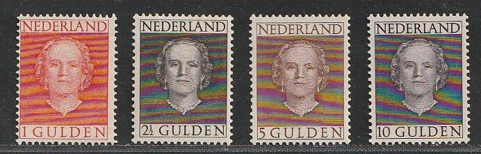 Holland 1949 - Juliane Enface, høje værdier - NVPH 534/537