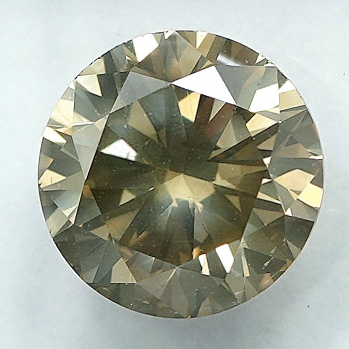 1 pcs Diamant  (Naturfarvet)  - 1.56 ct - Fancy Brunlig Gul - SI2 - International Gemological Institute (IGI)