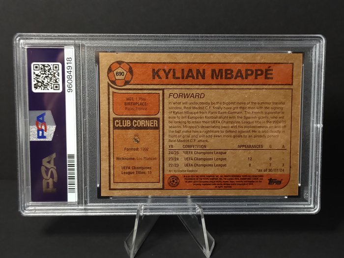 2024 Topps Living UCL Kylian Mbappé #690 PSA 10 - 1 Graded card