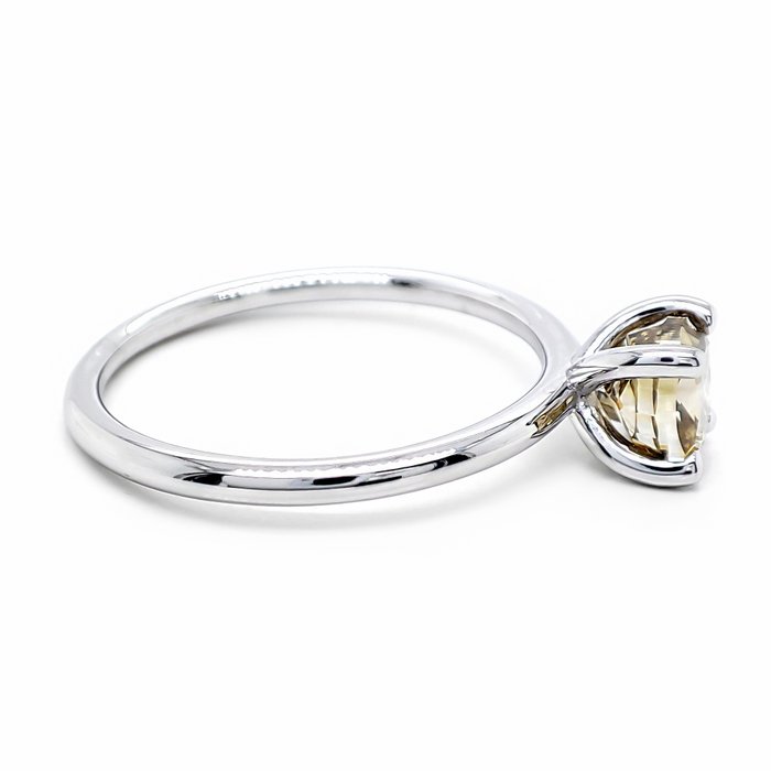 Ingen mindstepris - Ring - 14 karat Hvidguld -  1.03ct. tw. Gul Diamant (Naturfarvet)