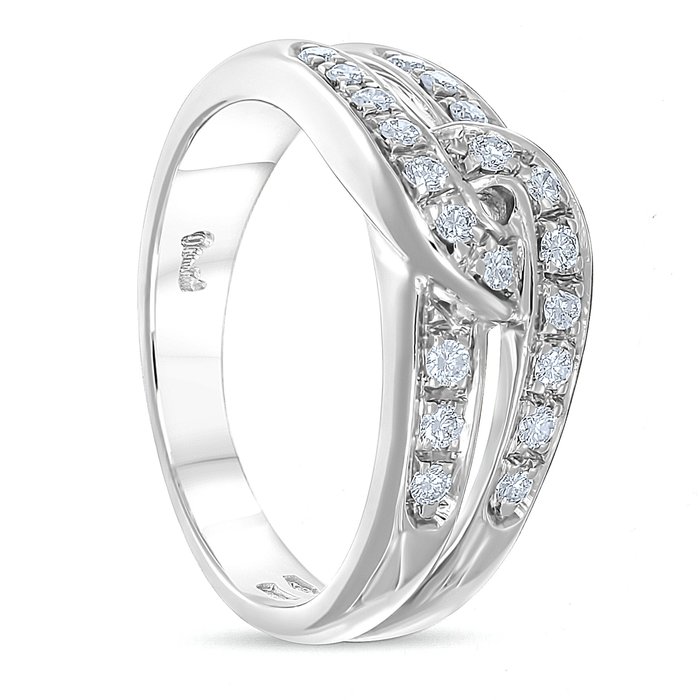 Damiani - Ring - 18 kraat Hvidguld -  0.30ct. tw. Diamant (Natur)