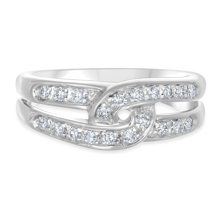 Damiani - Ring - 18 kraat Hvidguld -  0.30ct. tw. Diamant (Natur)