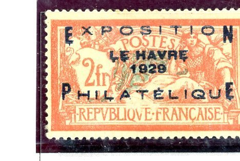 Frankrig 1929 - parti 112: Jeg sælger min samling fra Frankrig: 257A Expo le Havre signeret