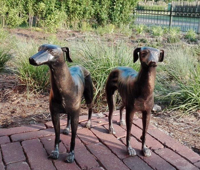 Statuette - A pair of greyhounds (2) - Jern