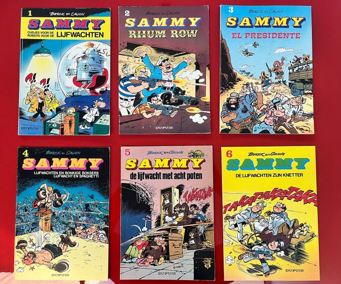 Sammy 1-22, 28, 32, Nieuwe avonturen nr. 4, Okay reeks nr. 1. - 26 Album - Første udgave - 1972