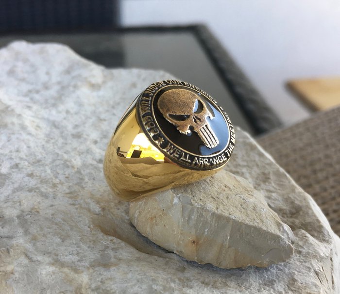 USMC Spec Ops Skull 24 karat forgyldt - Ring