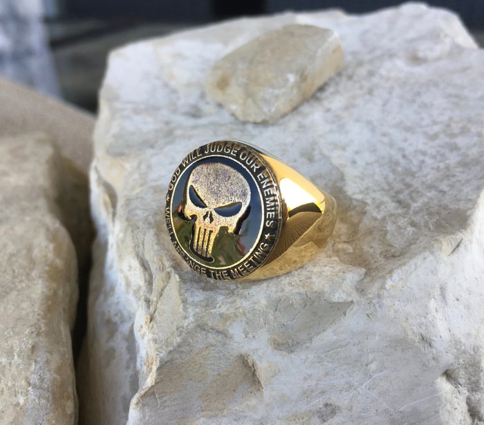 USMC Spec Ops Skull 24 karat forgyldt - Ring