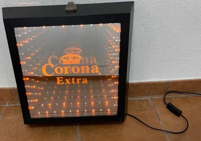 insegna luminosa corona extra - Lysboks - Glas, Metal, Plast, Træ