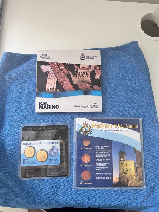 San Marino. Year Set / Coin card 2003/2014 (3 items)  (Ingen mindstepris)