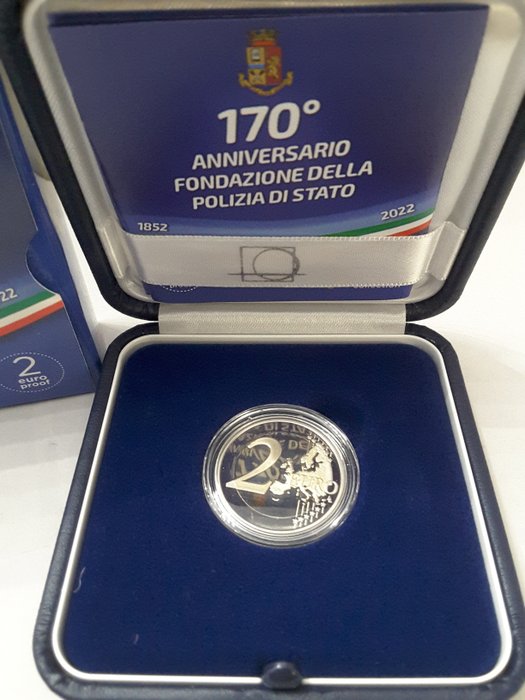 Italien. 2 Euro 2022 "Polizia di Stato" Proof  (Ingen mindstepris)