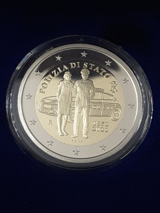 Italien. 2 Euro 2022 "Polizia di Stato" Proof  (Ingen mindstepris)