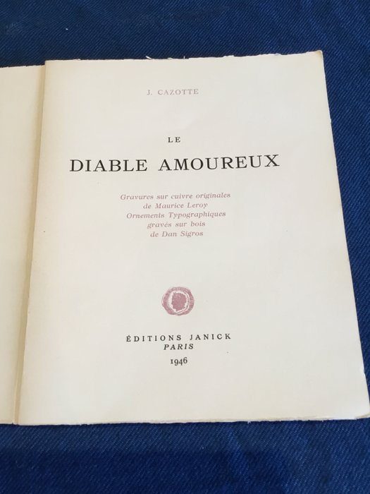 J. Cazotte / Maurice Leroy - Le Diable Amoureux - 1946