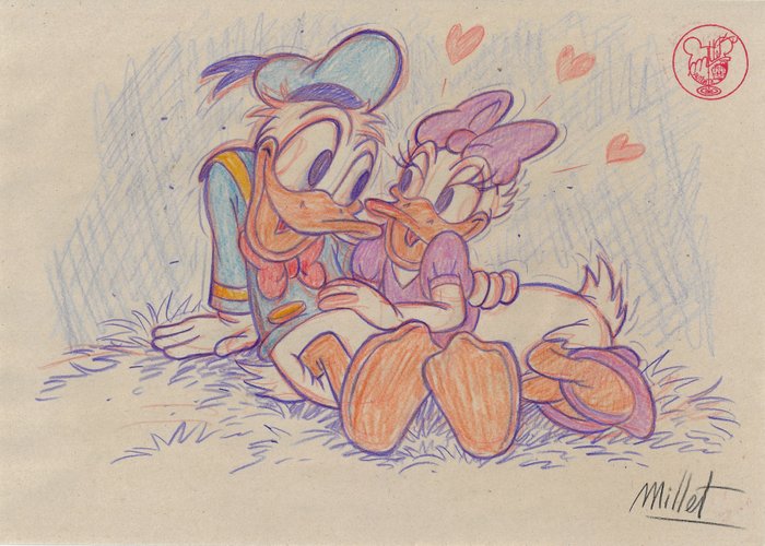 Millet - 1 Colour pencil drawing - Donald Duck - 2024