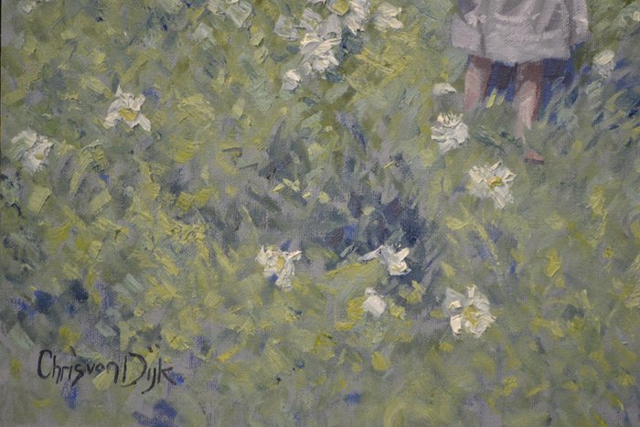 Chris van Dijk  (1952) Impressionist - " Marguerites de Morvan"