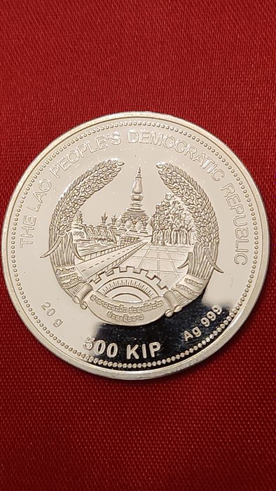 Laos. Panthera Tigris 500 KIP Fine Silver 999,9 PROOF 2017.  (Ingen mindstepris)