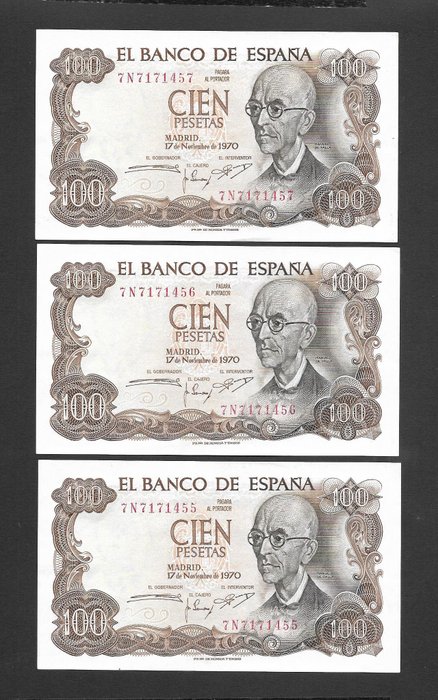 Spanien. - 11 banknotes - various dates  (Ingen mindstepris)