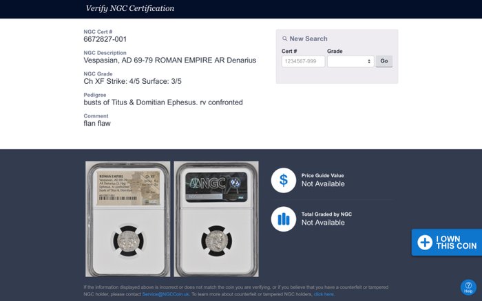 Romarriket. Vespasian with Titus and Domitian as Caesares (69-79). Denarius Ephesus mint. Very rare - NGC "Ch XF" 4/5 - 3/5