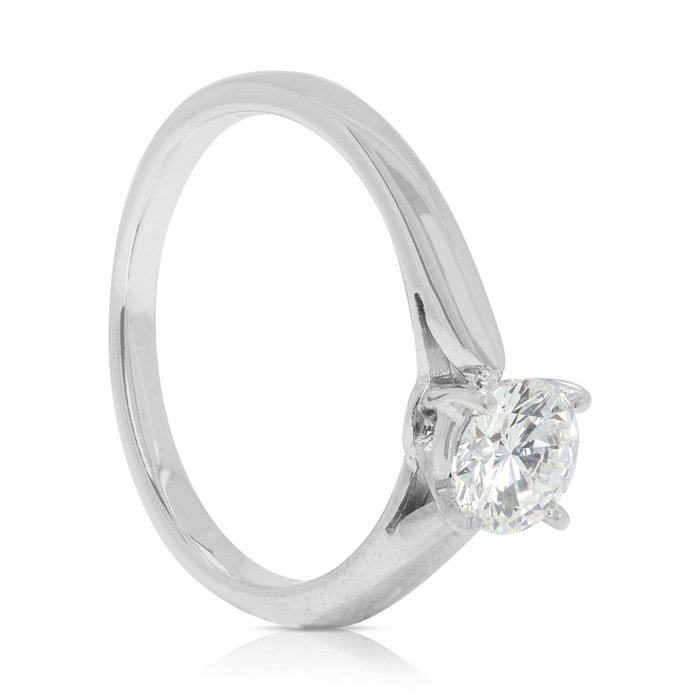 Ring - 18 kraat Hvidguld -  0.45ct. tw. Diamant (Natur)