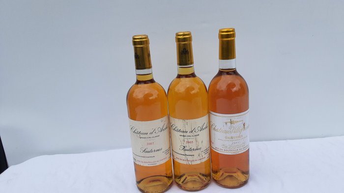 1998 Château Villefranche  2005 x2 Château d’Arche - Sauternes - 3 Flasker (0,75 L)