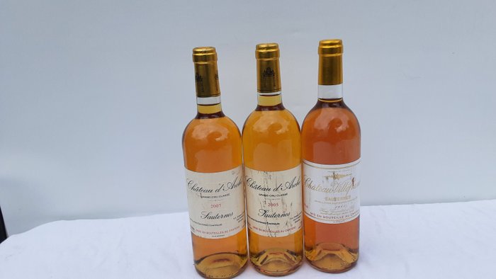 1998 Château Villefranche  2005 x2 Château d’Arche - Sauternes - 3 Flasker (0,75 L)