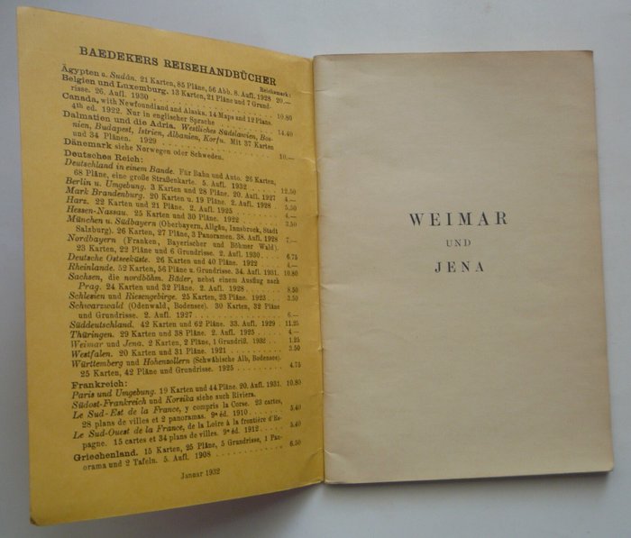 Karl Baedeker - Karl Baedeker's Weimar und Jena - 1932