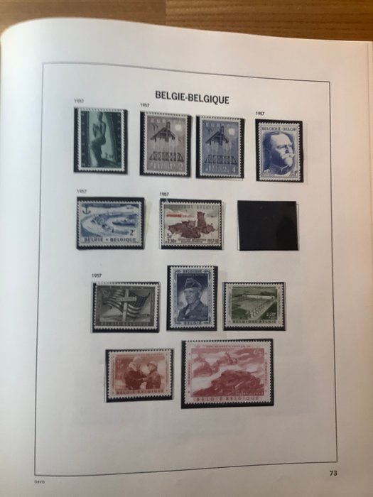 Belgien 1957/1960 - Samling mellem 1957/1960 på Davo-magasiner (de fleste **)