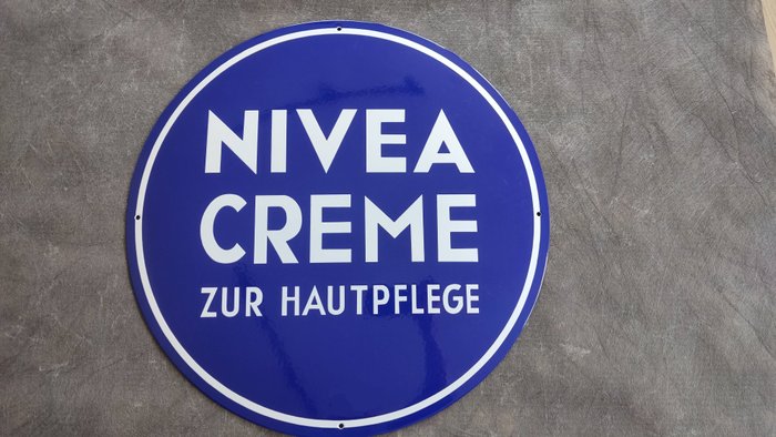 Nivea - enamel sign Nivea Creme Emailschild Emaille Schild