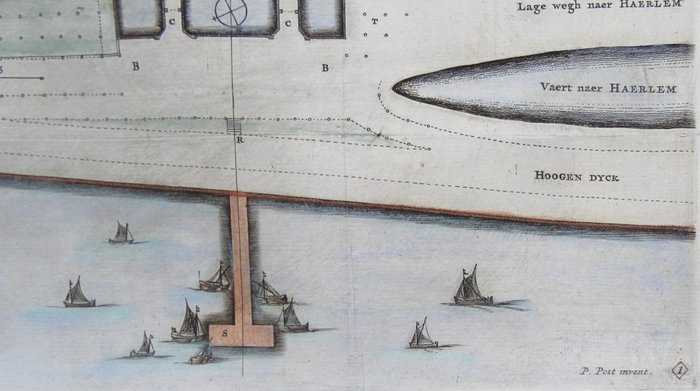 Holland - Rijnland Water Board, Halfweg, Haarlemmerliede og Spaarnwoude, Zwanenburg; Pieter Post - Swanenburch. Gemeenlants Huys van Rynlant, gelegen tussen Haerlem ende Amsterdam - 1661-1680