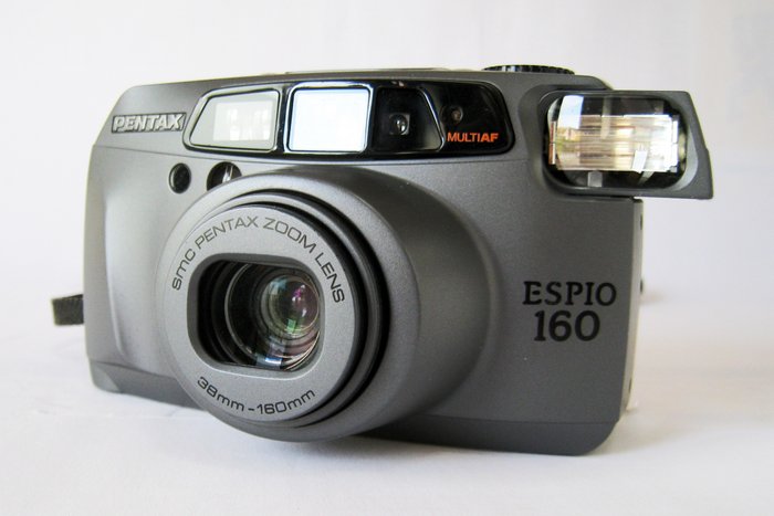 Pentax Espio 160 IQ zoom 38-160mm + Afstandsbediening en tas | Analogt kamera