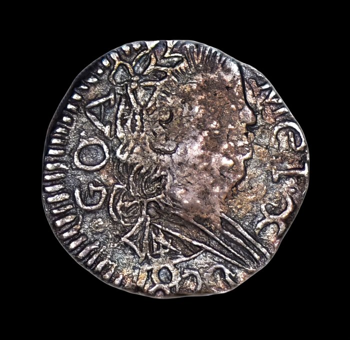 Portugisisk Indien. D. João VI (1816-1826). ½ Xerafim (150 Reis) 1823 - Goa - Escassa