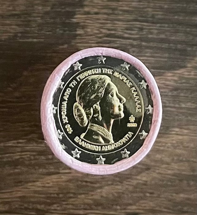 Grækenland. 2 Euro 2023 "Maria Callas" (25 coins) in roll  (Ingen mindstepris)