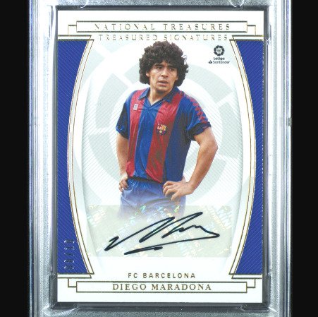 2020 Panini Chronicles National Treasures - Diego Maradona Treasured Signature /10 - POP 2 PSA 9 - 1 Graded card