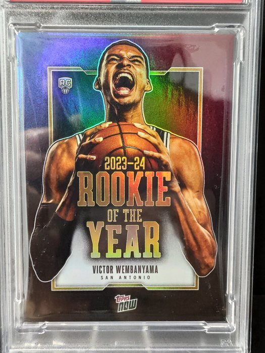 2023 Topps Now NBA Victor Wembanyama #VW6 Rookie Of the Year PSA 9 Graded card