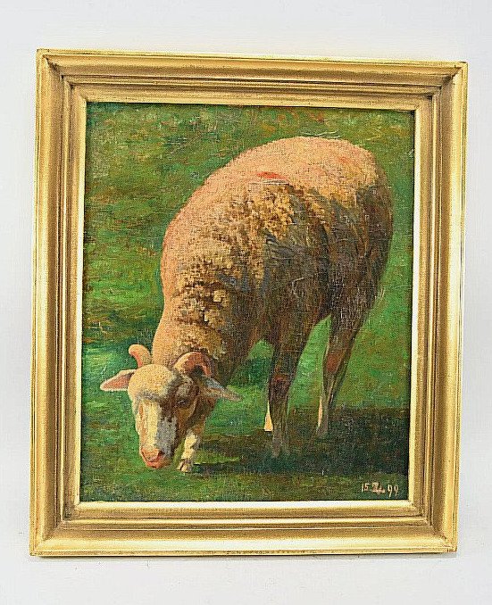 Heinrich Johann von Zügel (1850-1941), Attributed to - Sheep grazing - NO RESERVE