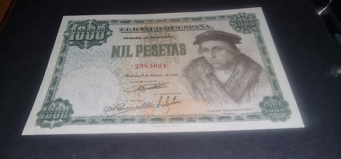 Spanien. - 1000 pesetas 1946 - Pick 133a  (Ingen mindstepris)