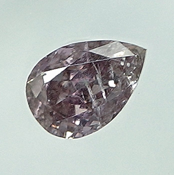 Ingen mindstepris - 1 pcs Diamant  (Naturfarvet)  - 0.12 ct - Fancy Brunlig Lyserød - I2 - Gem Report Antwerp (GRA)