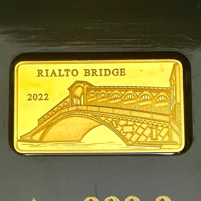 Fiji. 5 Dollars 2022 Rialto Bridge, 1/100 Oz (.999) Proof  (Ingen mindstepris)