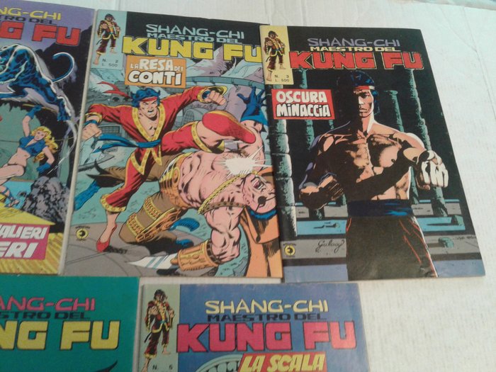 Shang-chi kung fu n. 1/5 -2° serie completa con poster - no resa - 5 Complete series - Første udgave - 1980