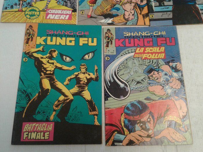 Shang-chi kung fu n. 1/5 -2° serie completa con poster - no resa - 5 Complete series - Første udgave - 1980